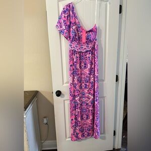 Lilly Pulitzer solana one shoulder maxi dress